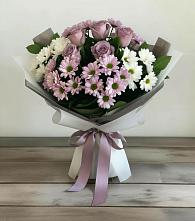 Букет цветов из:  Хризантемы и Розы в Змейской