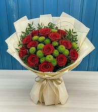 Букет цветов из:  Розы и Хризантемы #REPLACE_PRED# Змейской