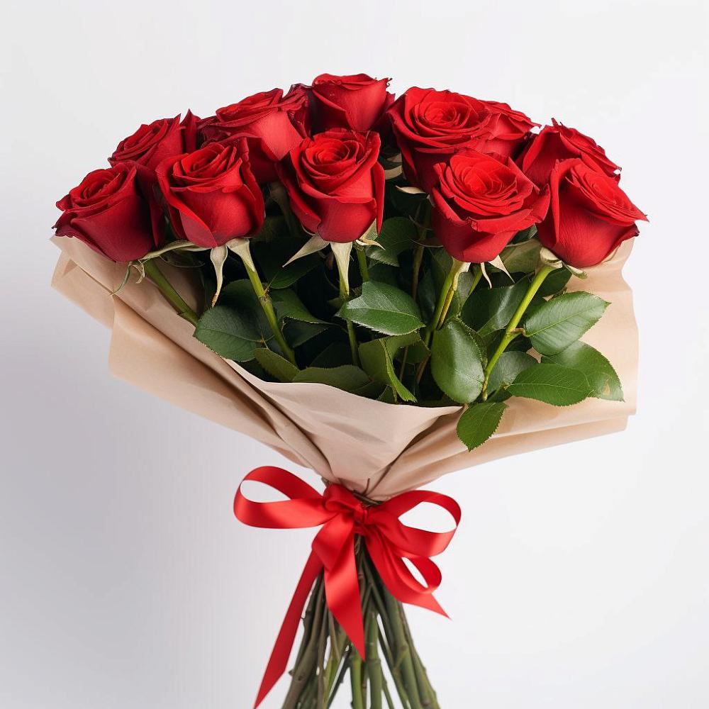 Букет 11 Красных роз Эдлесс Лав в Змейской